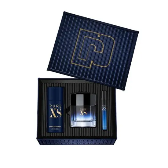 Perfume Paco Rabanne Estuche Pure XS Men 3 Piezas Eau De Toilette Original 