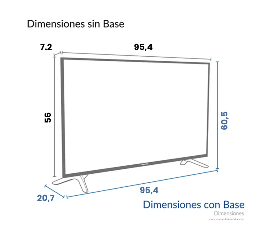 Televisor Challenger  43" Led Full HD Smart con Bluetooth, WIFI y Magic Control +  Obsequio Soporte de Pared 