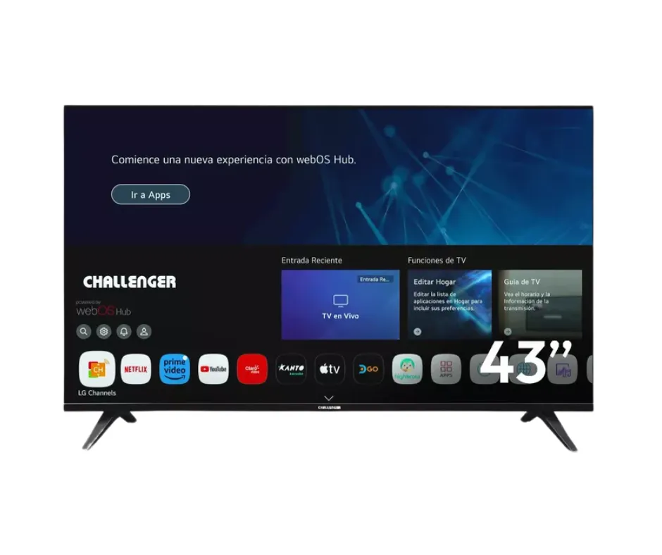 Televisor Challenger  43" Led Full HD Smart con Bluetooth, WIFI y Magic Control +  Obsequio Soporte de Pared 