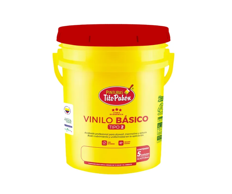 Pintura Vinilo Basico Tipo 2- 5Gl Blanco