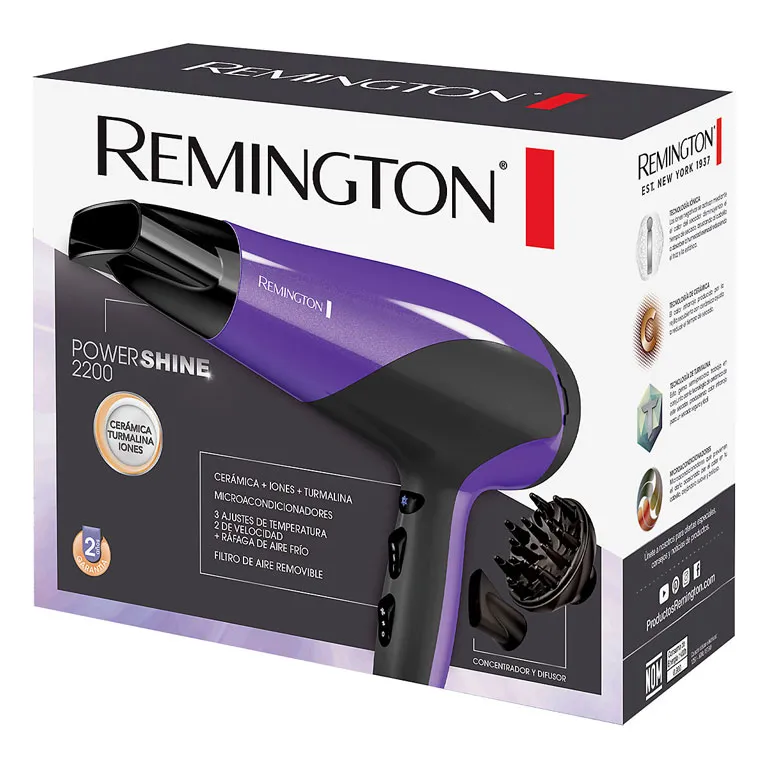 Secador De Cabello Remington Power Shine D3190 Original