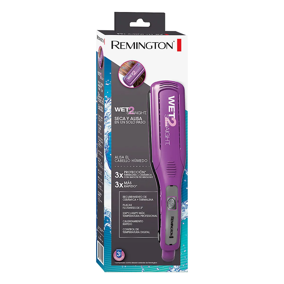 Plancha De Cabello En Ceramica Remington Wet 2 Straight S8001 Original