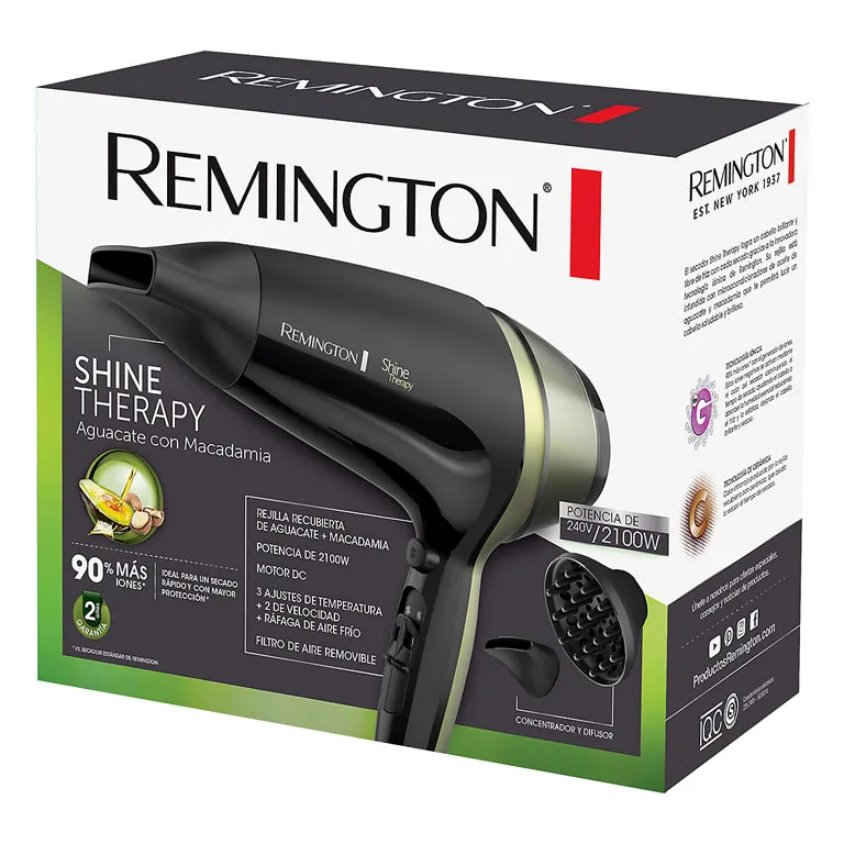 Secador De Cabello Remington Aguacate Y Macadamia D13A Original