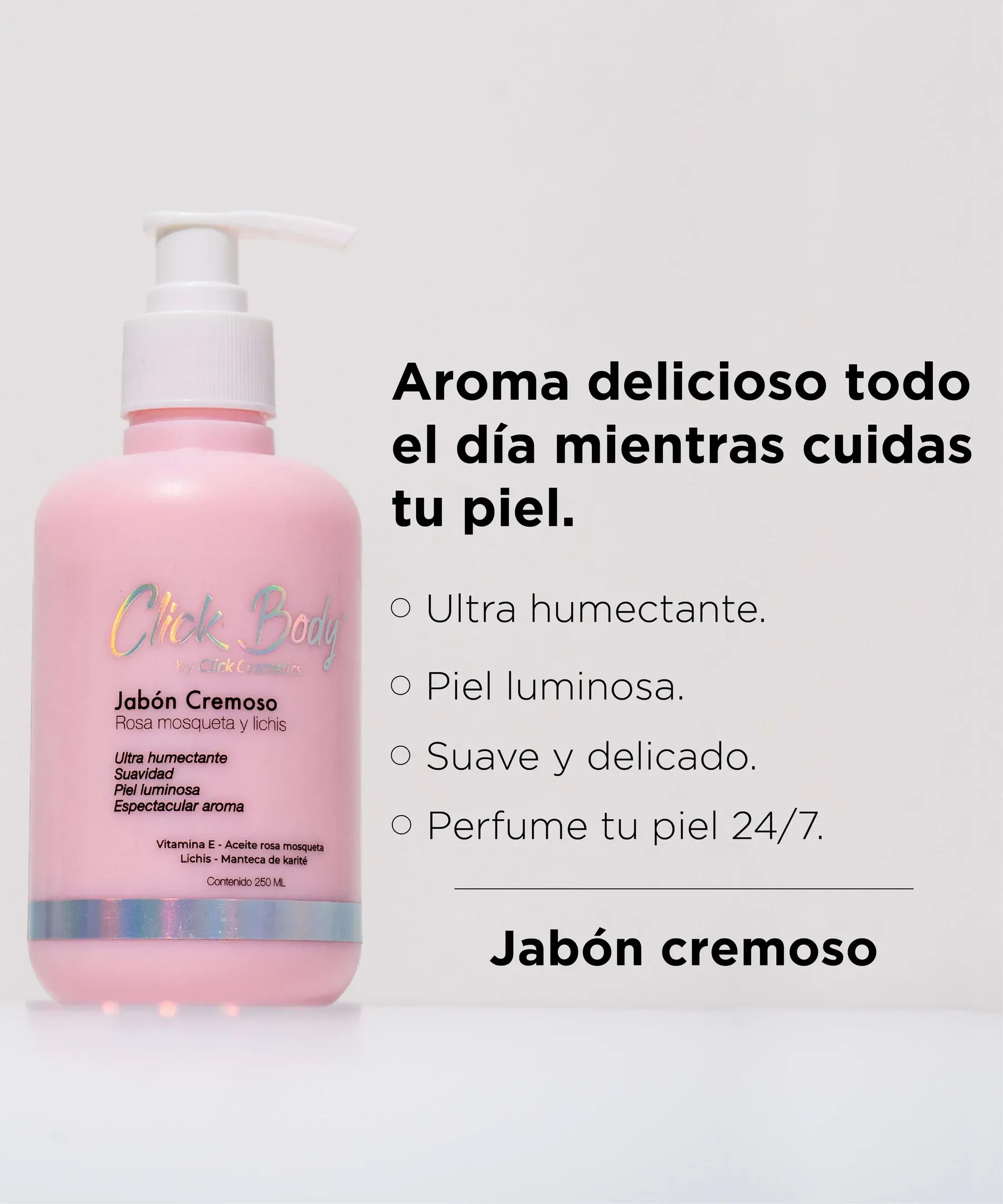 Jabón Cremoso De Rosa Y Lichis