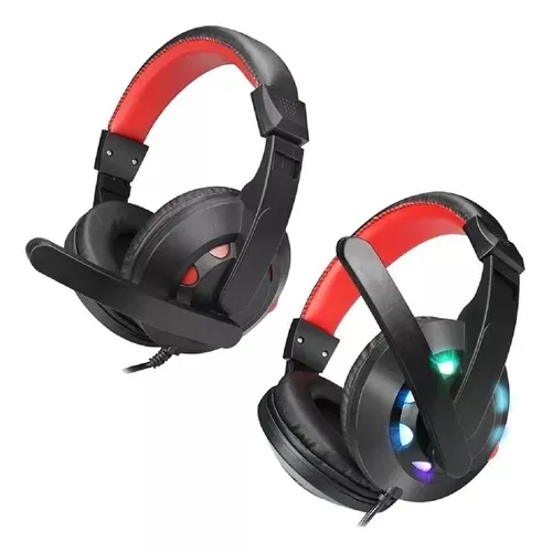 Audífono Diadema Gamer Micrófono 2 Plugs 3.5 Mm+ Convertidor A-65