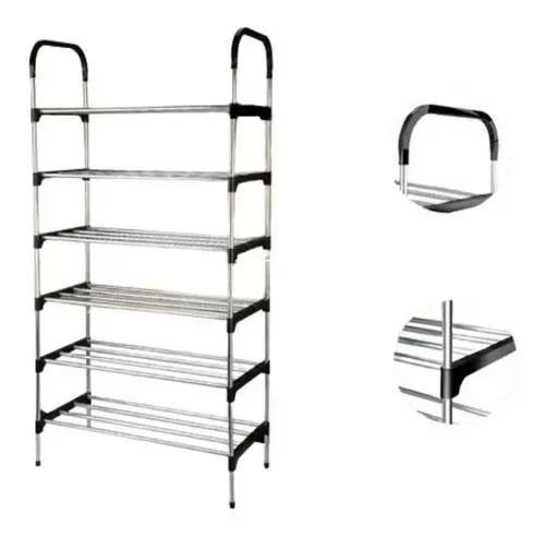 Organizador Zapatero Metálico 6 Niveles Shoe Rack 110 Alto 60 Ancho