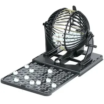 Juego Bingo Metalico Diviertete Balotera Disfruta Negro 