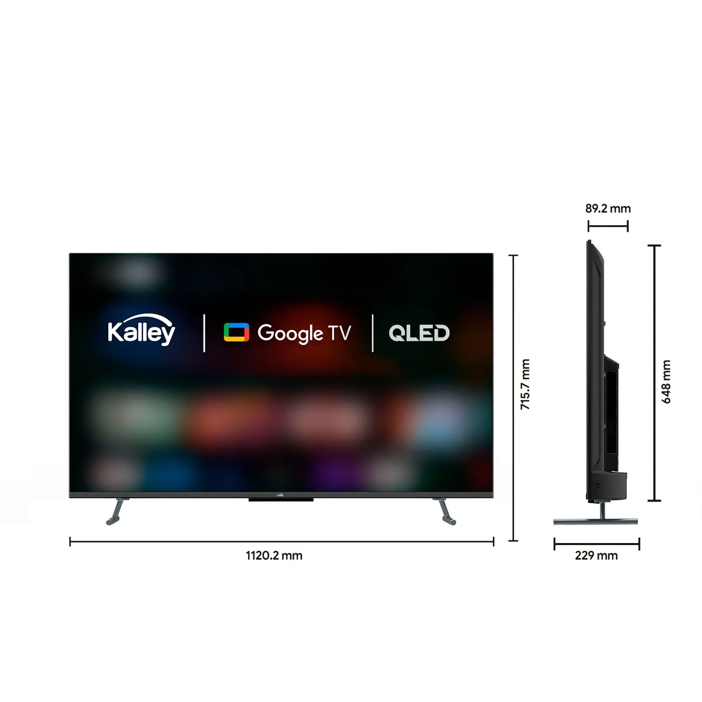  Televisor TV KALLEY 50 Pulgadas 127 Cm K-ATV50UHDQW 4K-UHD QLED Smart TV Android