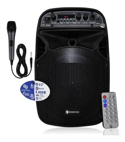 Cabina De Sonido Recargable Bluetooth 6 Pg Sonivox Vs-ss1862