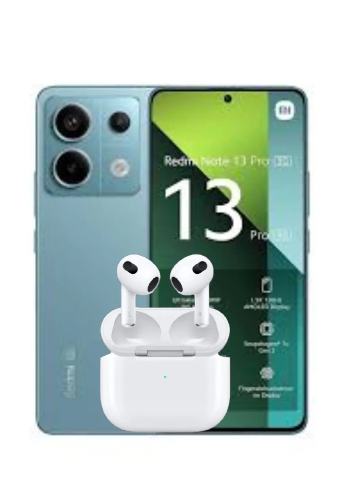 Celular Xiaomi Redmi Note 13 Pro 5g Dual Sim 256 Gb Azul 8 Ram + AirPods Obsequio