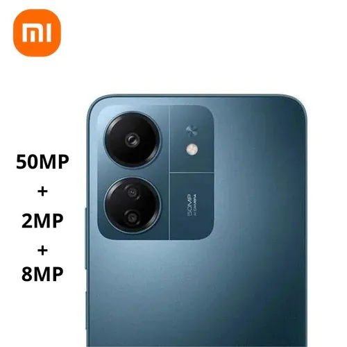 Celular Xiaomi Redmi 13C 256GB 8GB RAM Azul + Audifonos 