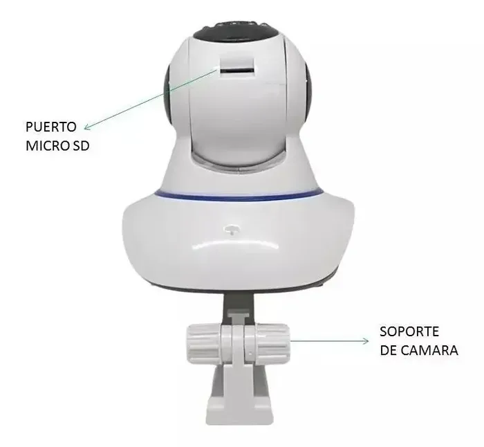 Cámara Robótica Seguridad Wifi 3 Antenas V380