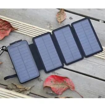 Power Bank Cargador Solar De 20000 Mah 4 Paneles Batería Pb-4Paneles