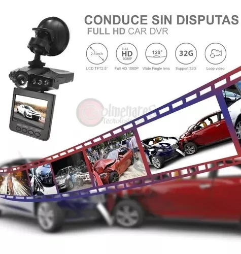 Cámara Para Carro 1080p Full Hd Lcd Visión Nocturna Hd-Dvr