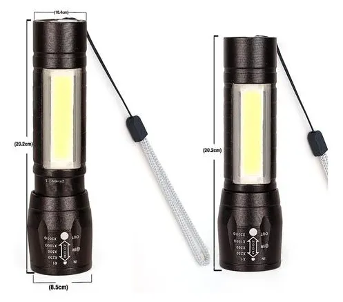 Super Mini Linterna Led Recargable Luz Zoom Largo Alcance 511