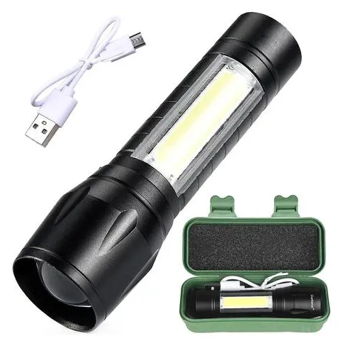 Super Mini Linterna Led Recargable Luz Zoom Largo Alcance 511