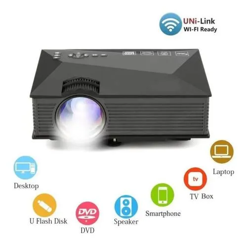 Mini Proyector Led Video Beam 1200 Lumens Wifi Uc68 Cine