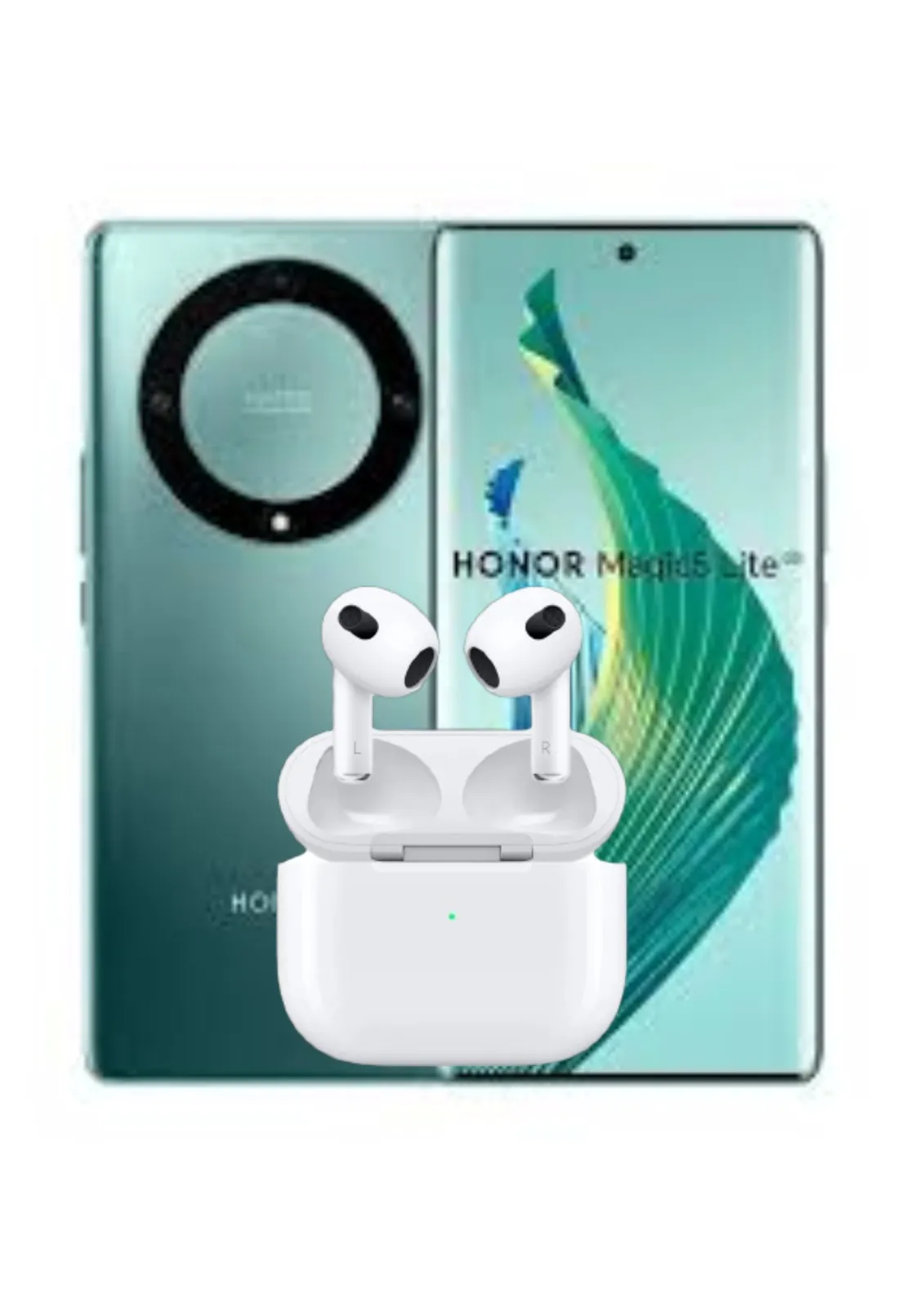 Celular Honor Magic 5Lite Dual Sim 256 Gb Verde Esmeralda 8 Gb RAM + AirPods  Obsequio