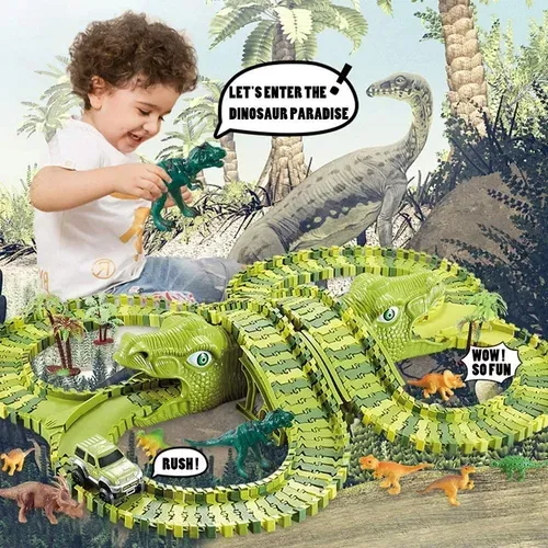  Juguete Pista Jurasica Dinosaurio 