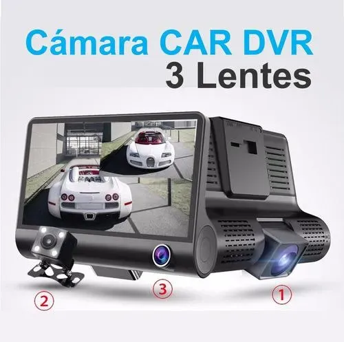 Cámara Para Carro Dvr 3 Lentes 1080p Full Hd Dash Cam 3 En