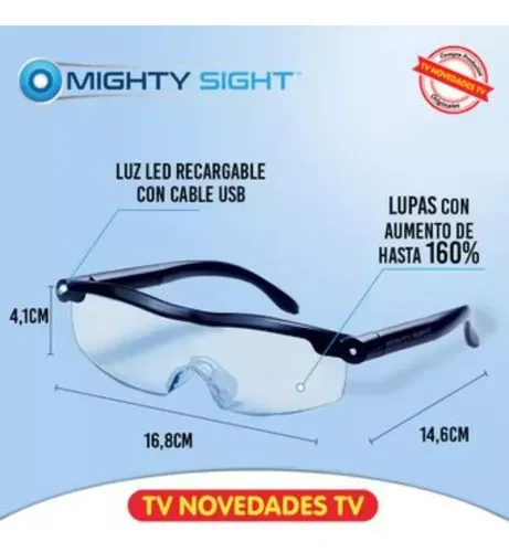 Gafas Lupa Migthy Sight Luz Led Lentes De Aumento