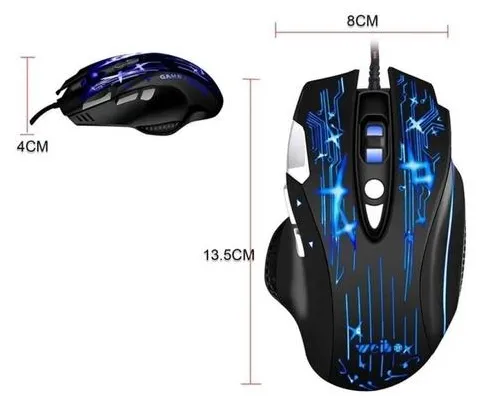 Mouse Gamer Wb 912 Cable Usb Retroiluminado 8 Botones Rgb