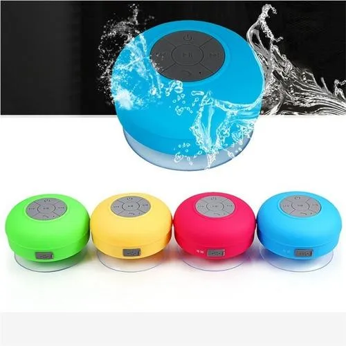 Parlante Ducha Bluetooth Altavoz Prueba Agua Usb Azul