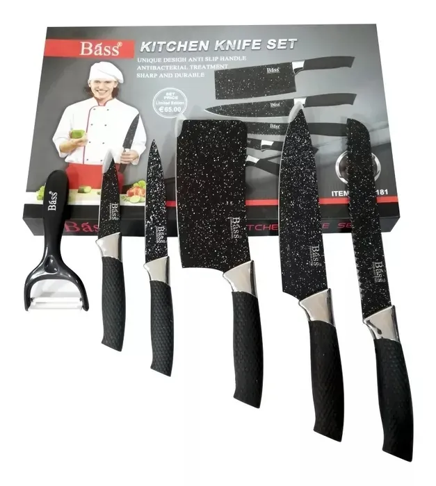 Set de Cuchillos De Cocina Báss Asa Antideslizante X 6 Pcs