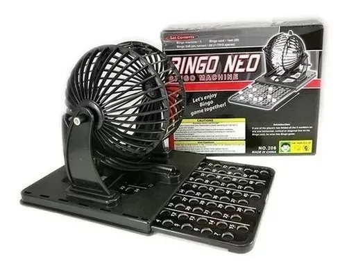 Juego Bingo Metalico Diviertete Balotera Disfruta Negro 