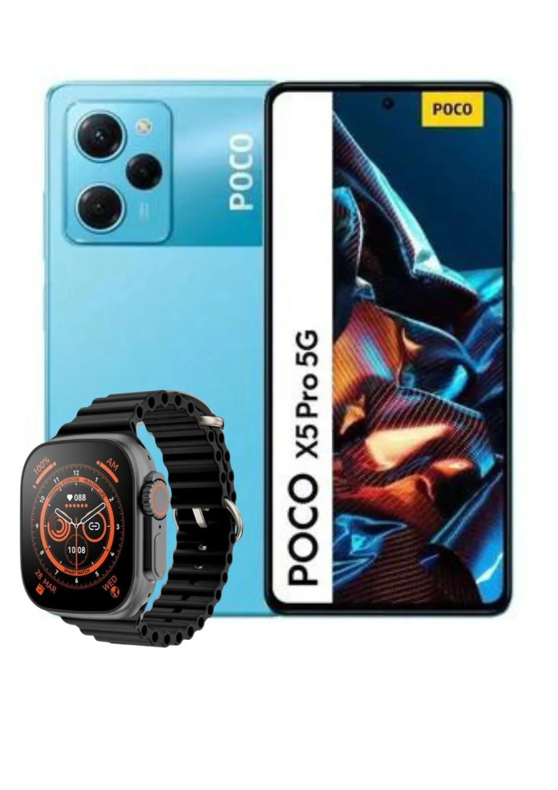 Celular Xiaomi Poco X5 Pro 5G 256Gb / 8Ram / 108Mp Azul +Reloj Smartwach Obsequio