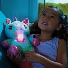 Peluche Luminoso Proyector De Estrellas Star Belly Rosado Con Musica