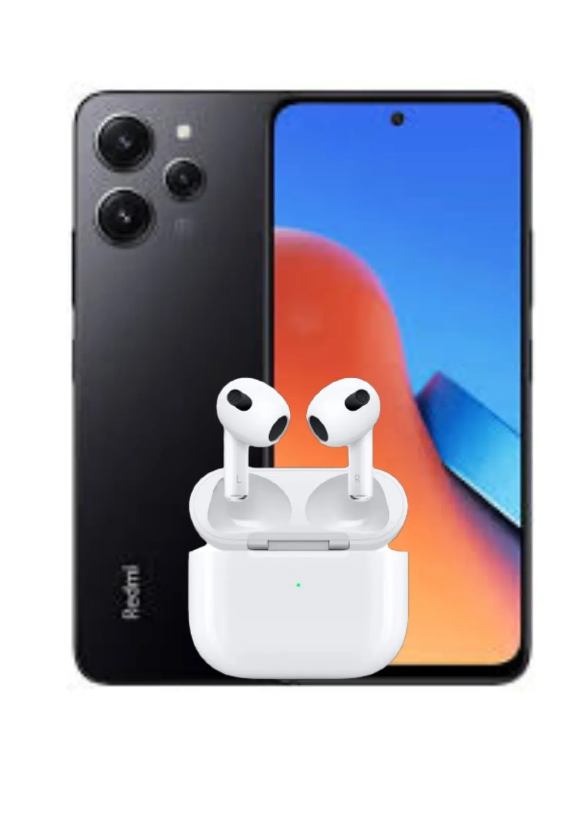 Celular Xiaomi Redmi 12 256GB 8GB RAM Negro +  AirPods Obsequio