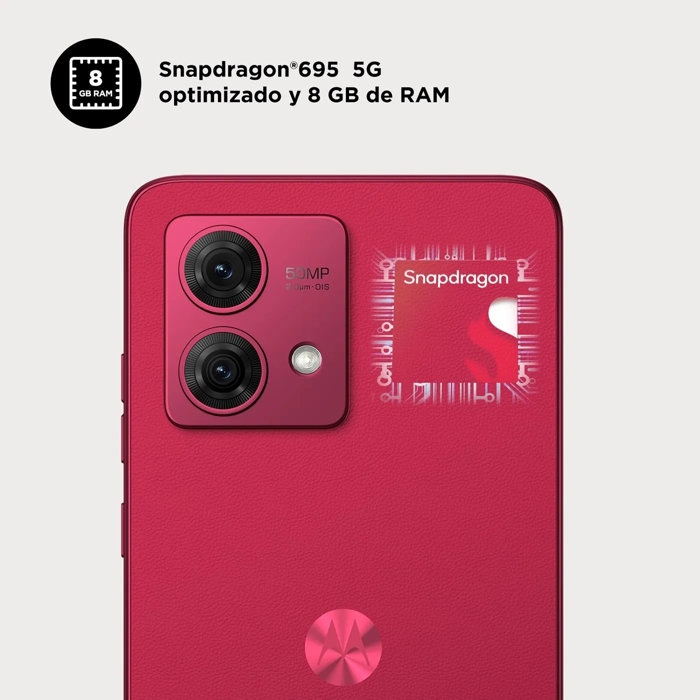 Celular MOTOROLA G84 256GB 8 Ram Rojo + Audífonos 