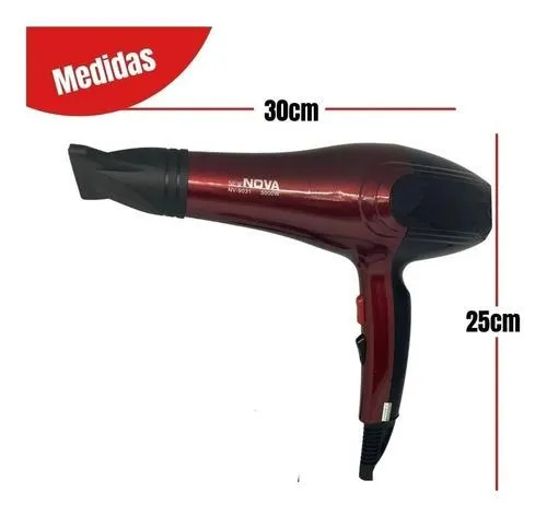 Secador Cabello Profesional Nova Nv9031 5000w Hairdryer