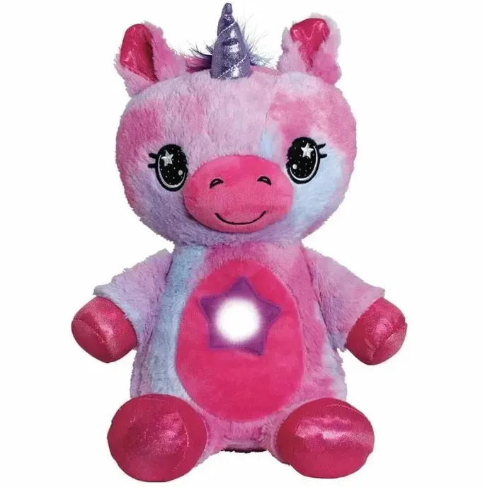 Peluche Luminoso Proyector De Estrellas Star Belly Unicornio Con Música