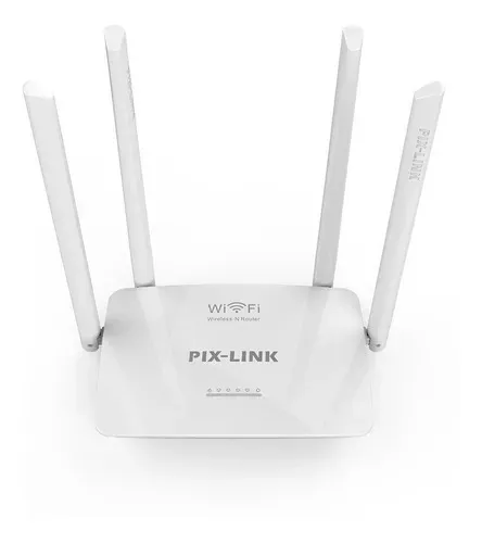 Router 4 Antenas Pix-Link LV-WR08 blanco