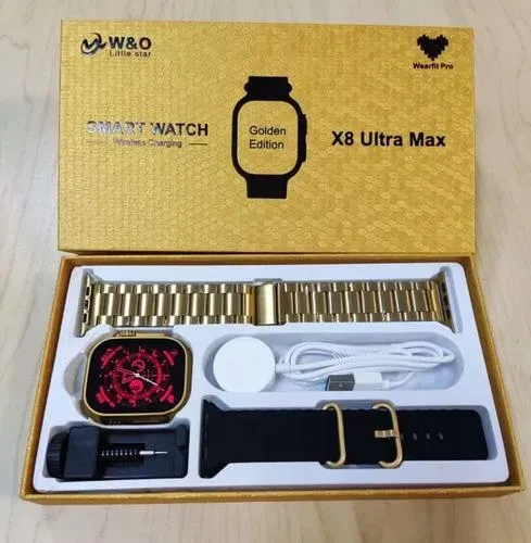 Reloj Inteligente Smartwatch X8 Ultra Max - Golden Edition + Pulso Negro