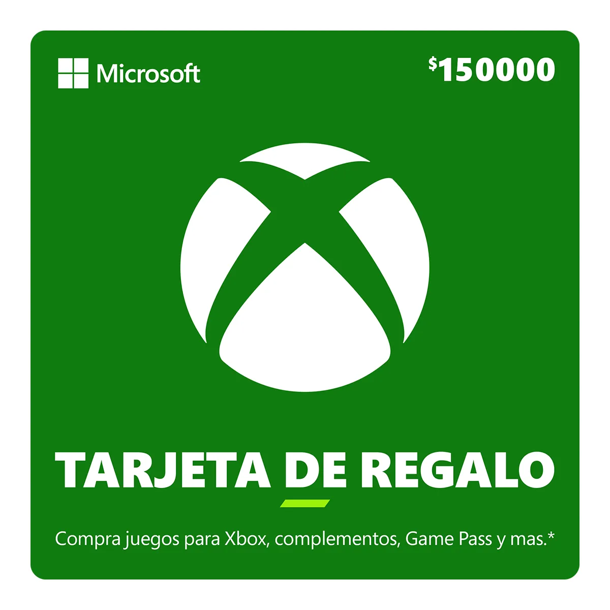 XBOX	tarjeta de regalo