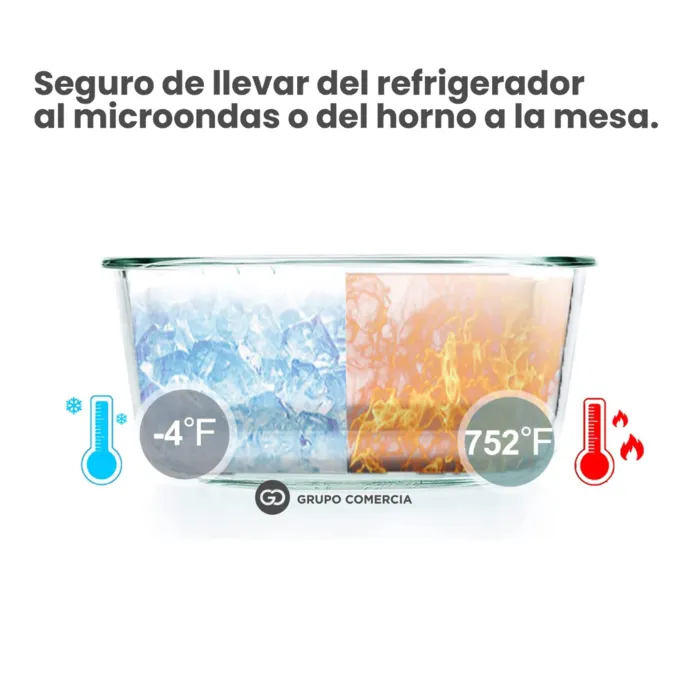 Refractaria Tupper De Alimentos Hermético Vidrio 960ml