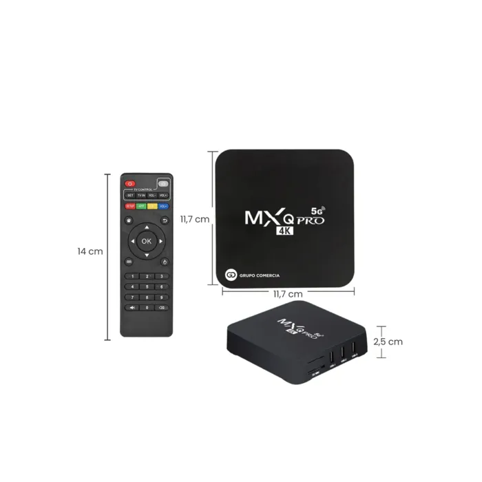 Tv Box Megalite Mqx Pro Estándar 4k 8gb Negro Con 1gb