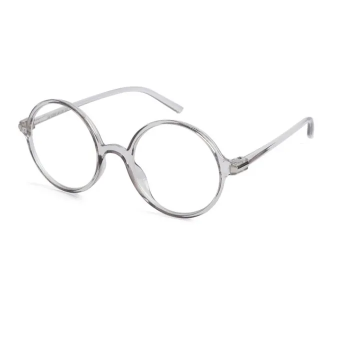 Montura Marco Gafas Redondas Lente Formulado Livianas Unisex Gris Traslucido