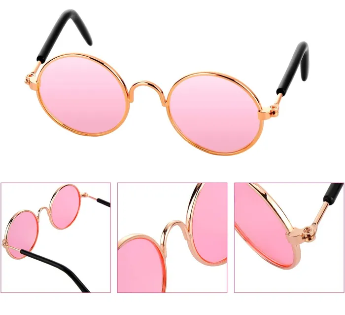 Gafas De Sol Para Gatos Y Perros Pequeños Fashion Disfraz Rosado