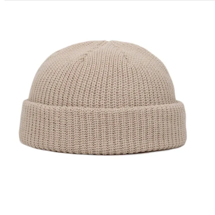 Gorro Gorros Para Hombre Y Mujer Termico Tejido Estilo Moda Beige