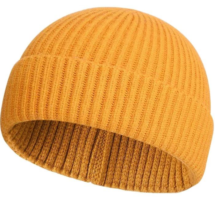 Gorro Gorros Para Hombre Y Mujer Termico Tejido Estilo Moda Mostaza