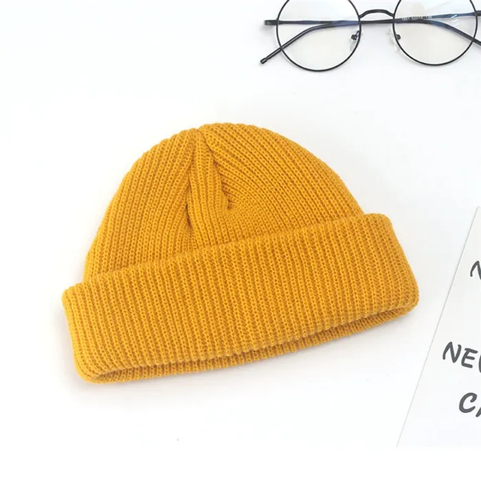 Gorro Gorros Para Hombre Y Mujer Termico Tejido Estilo Moda Mostaza