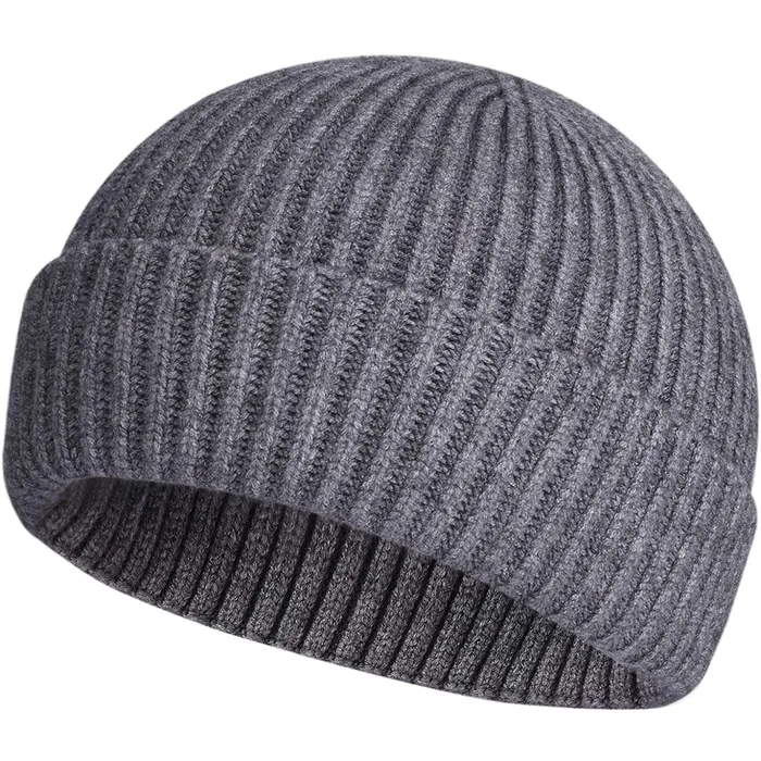 Gorro Gorros Para Hombre Y Mujer Termico Tejido Estilo Moda Gris oscuro