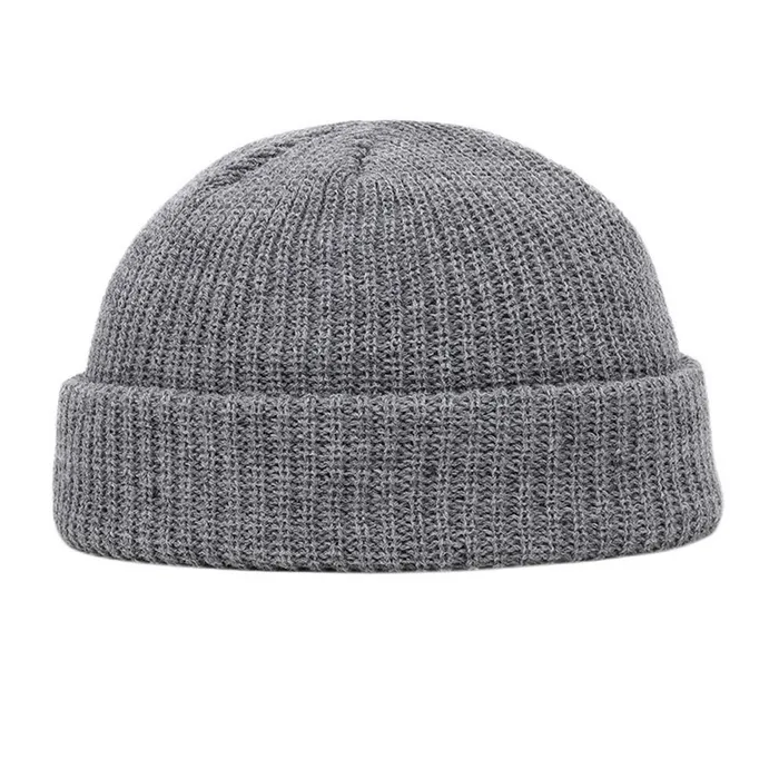 Gorro Gorros Para Hombre Y Mujer Termico Tejido Estilo Moda Gris oscuro