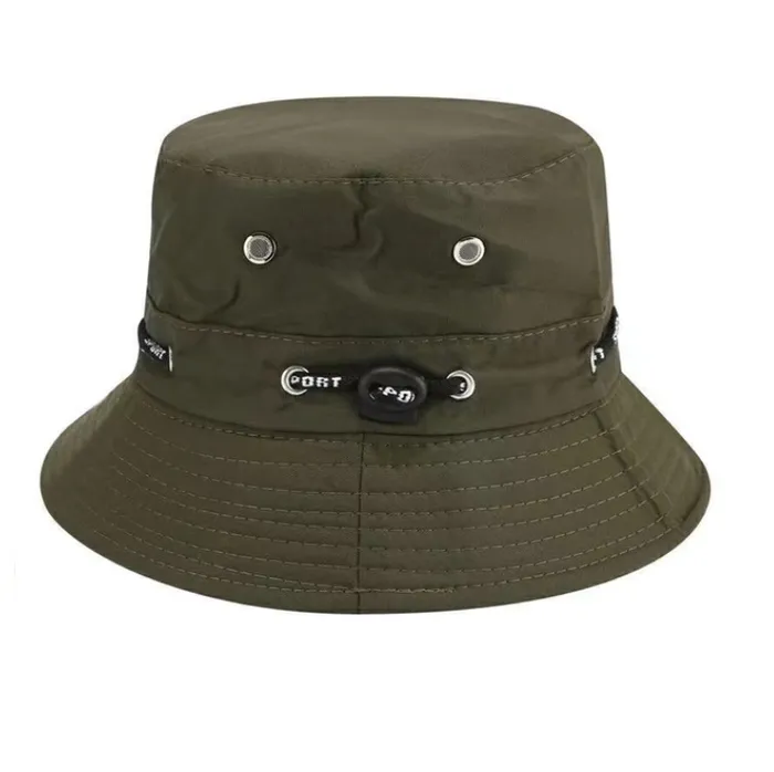 Gorro Pescador Bucket Hat Dos Caras Doble Faz Ajustable Verde