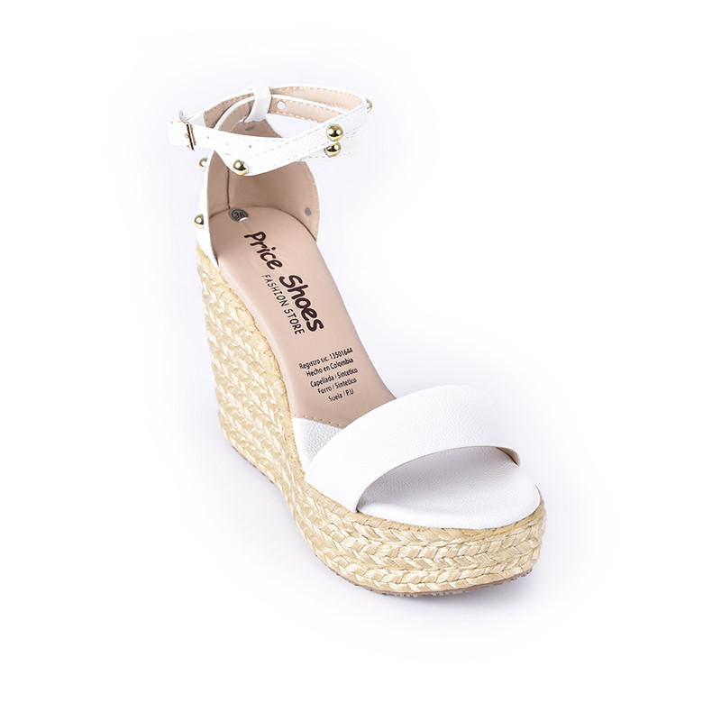 Price Shoes Sandalias Plataformas Mujeres 382X61Blanco - Luegopago