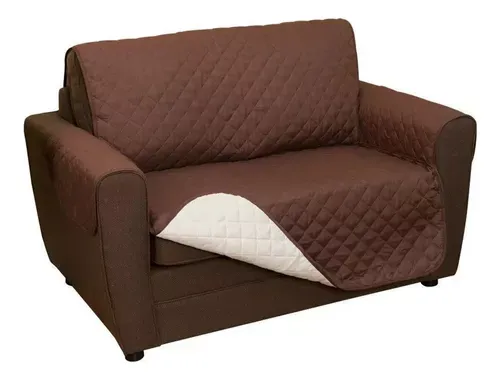 Protector Sofa Forro Mueble Doble Faz 2 Puestos Antiderrame